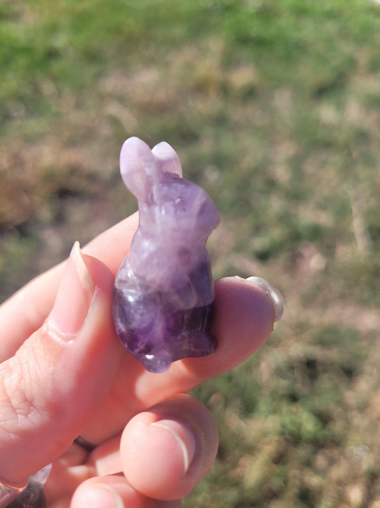 Standing Bunny Crystal Carving