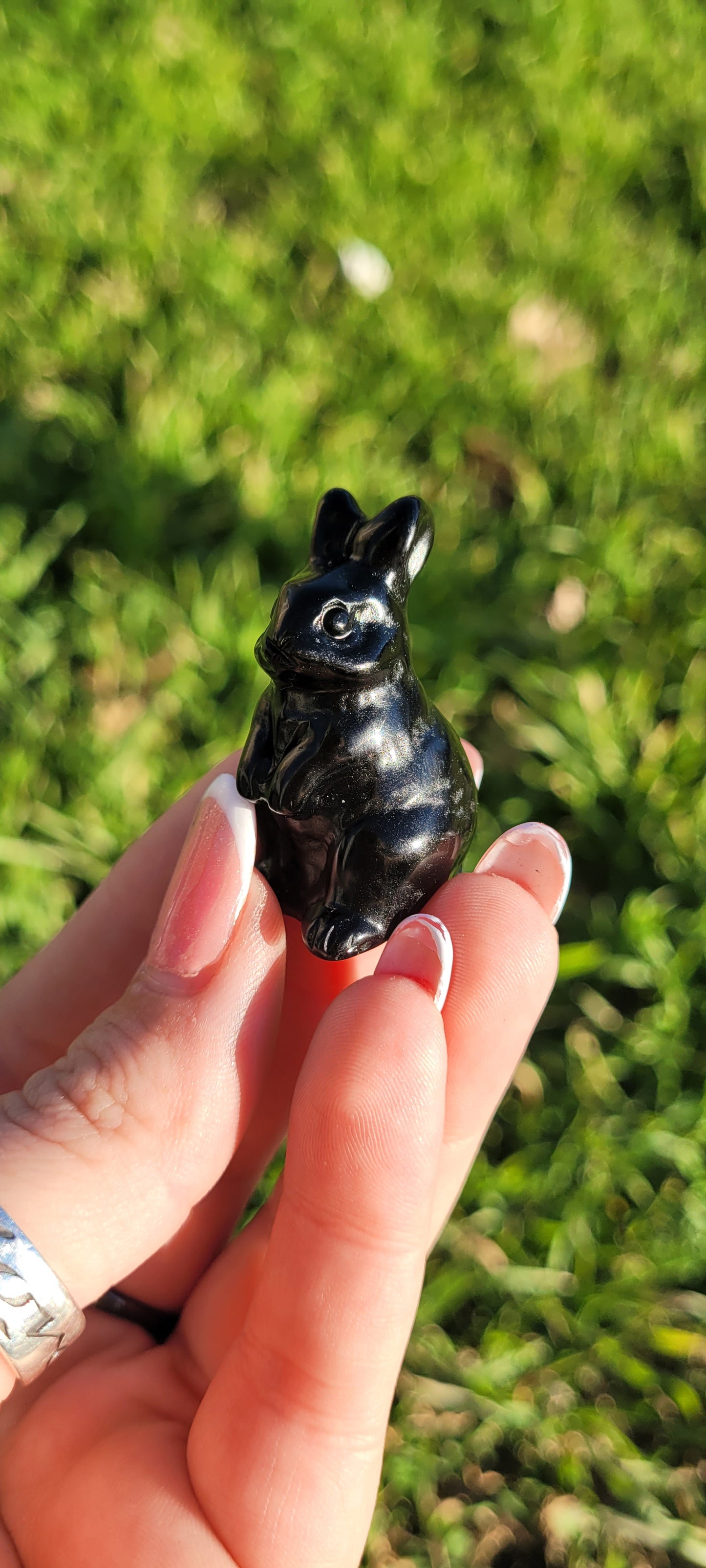 Standing Bunny Crystal Carving