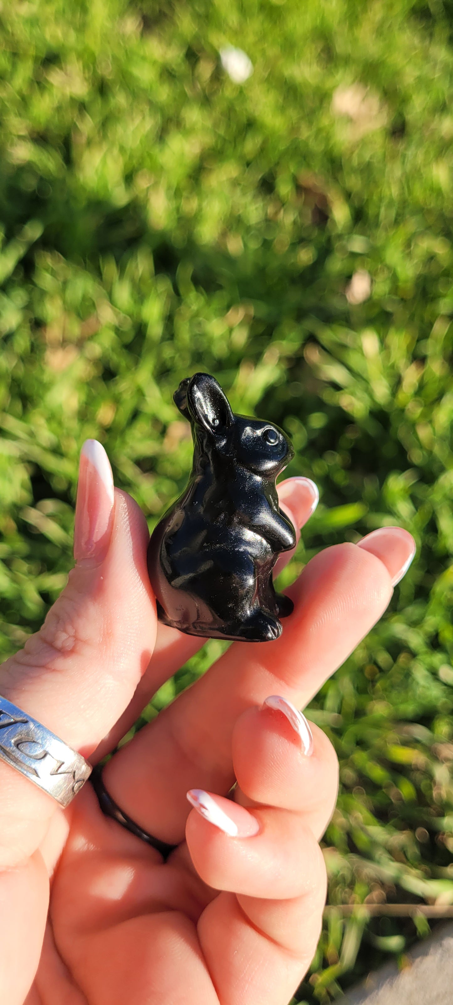 Standing Bunny Crystal Carving