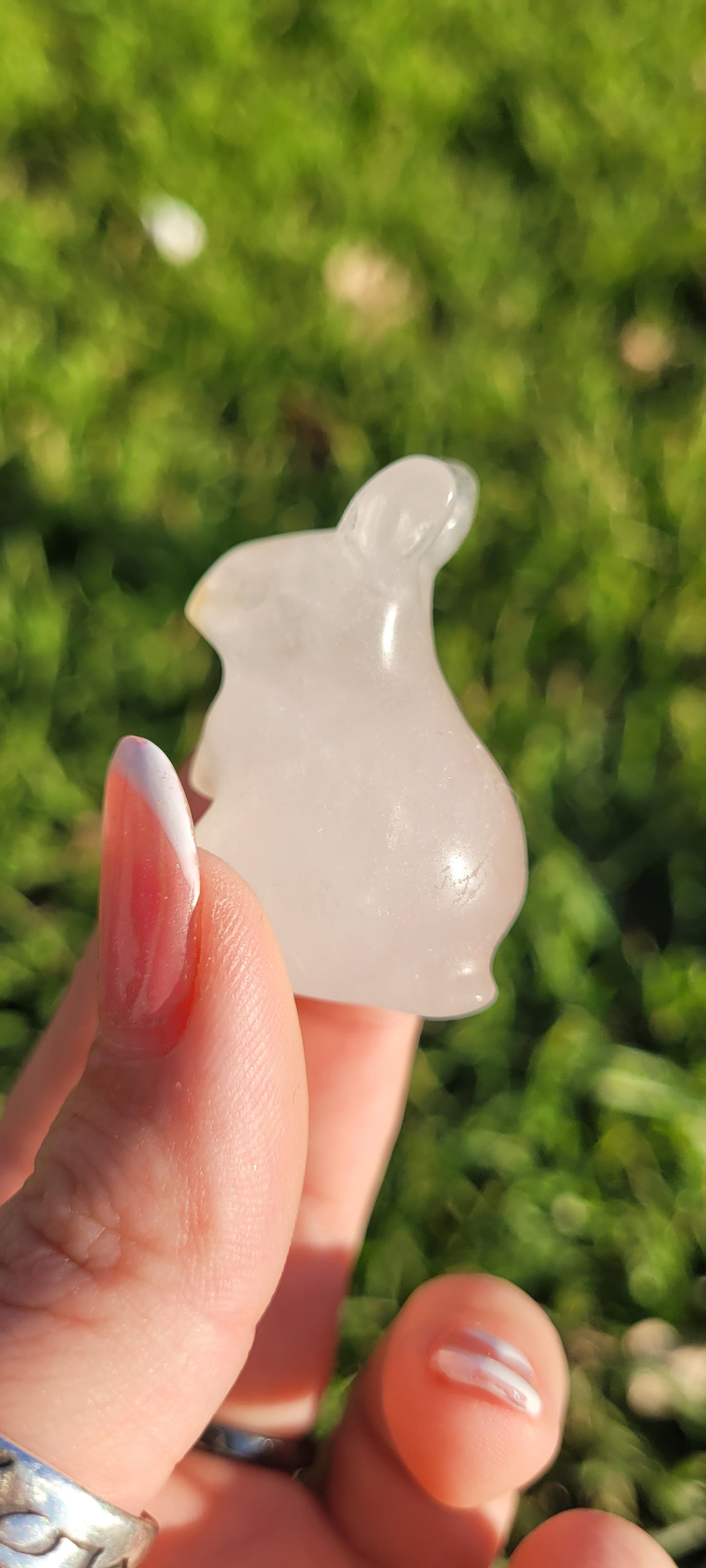 Standing Bunny Crystal Carving
