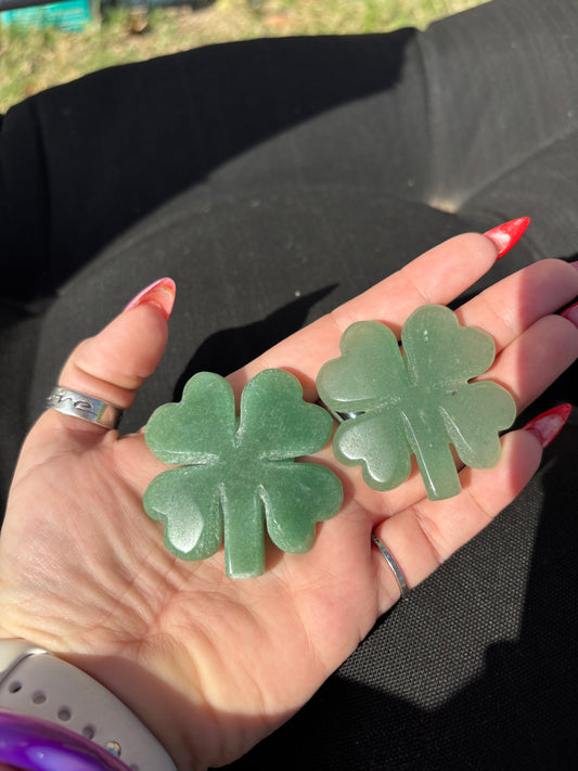 Green Aventurine Shamrock