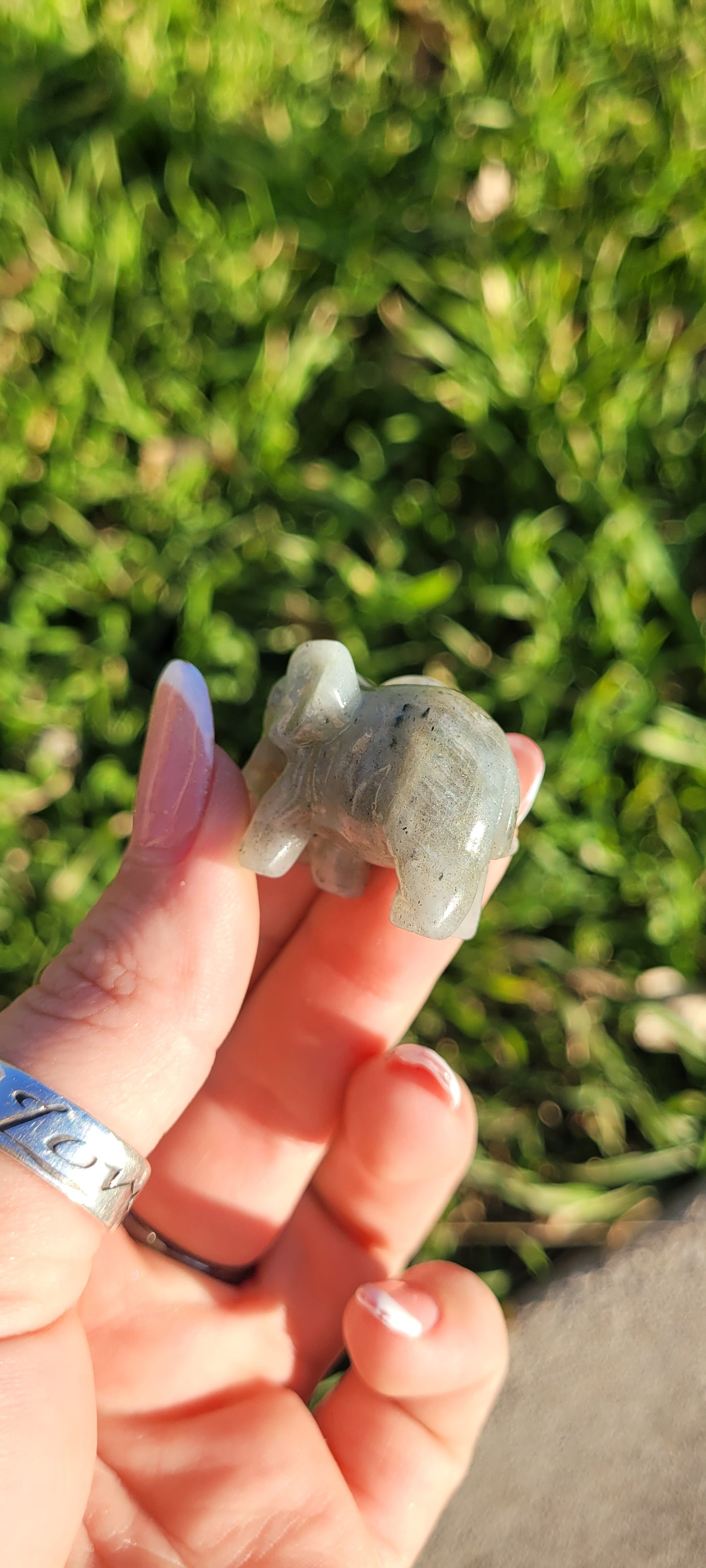 Mini Elephant Crystals Carving