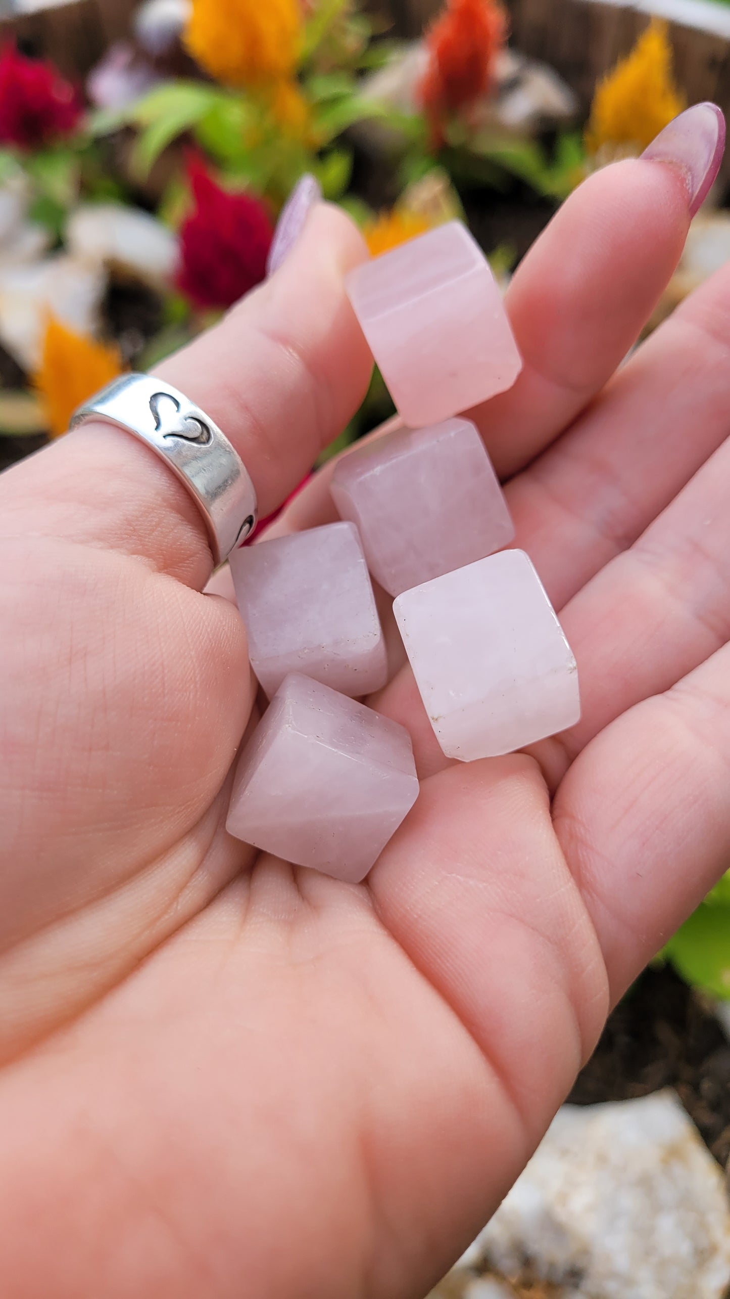 Mini Rose Quartz Cubes