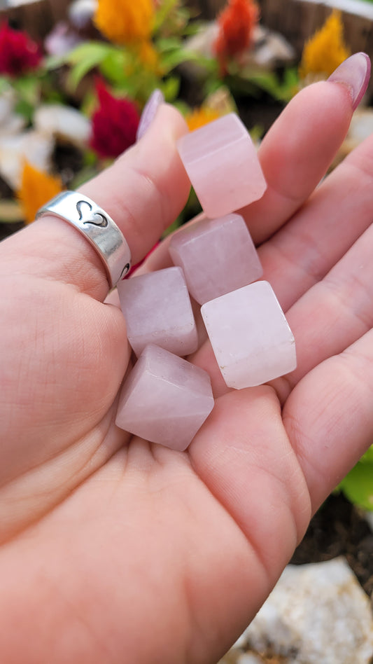 Mini Rose Quartz Cubes