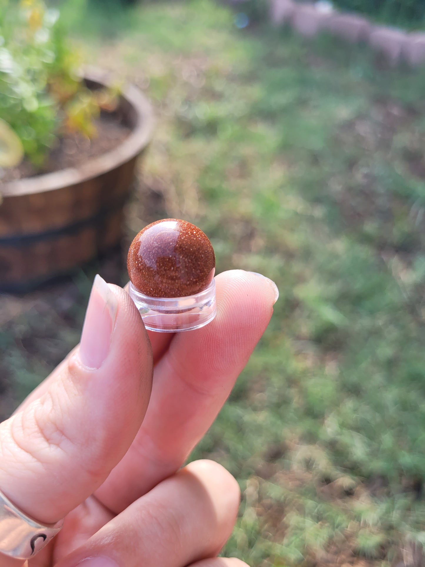 Mini Goldstone Sphere with Stand