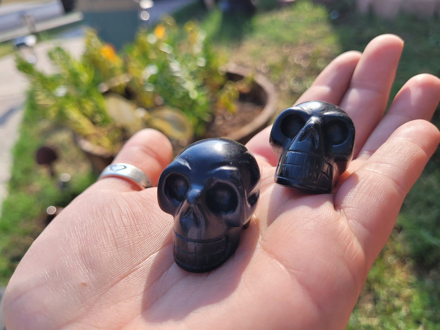 Obsidian Skull (Medium) Crystal Carving