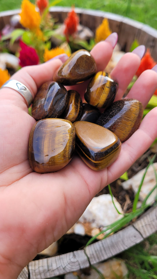 Large Tigers Eye Tumble