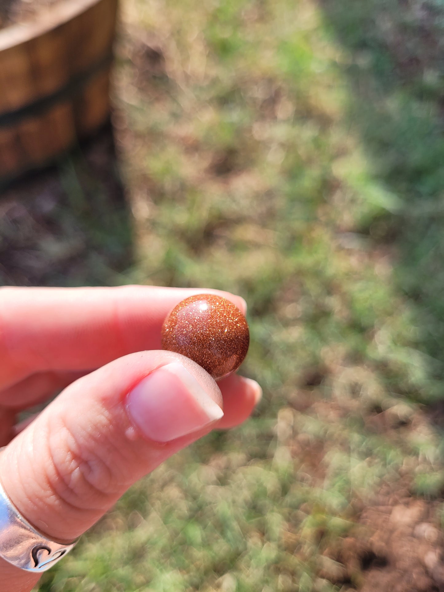 Mini Goldstone Sphere with Stand