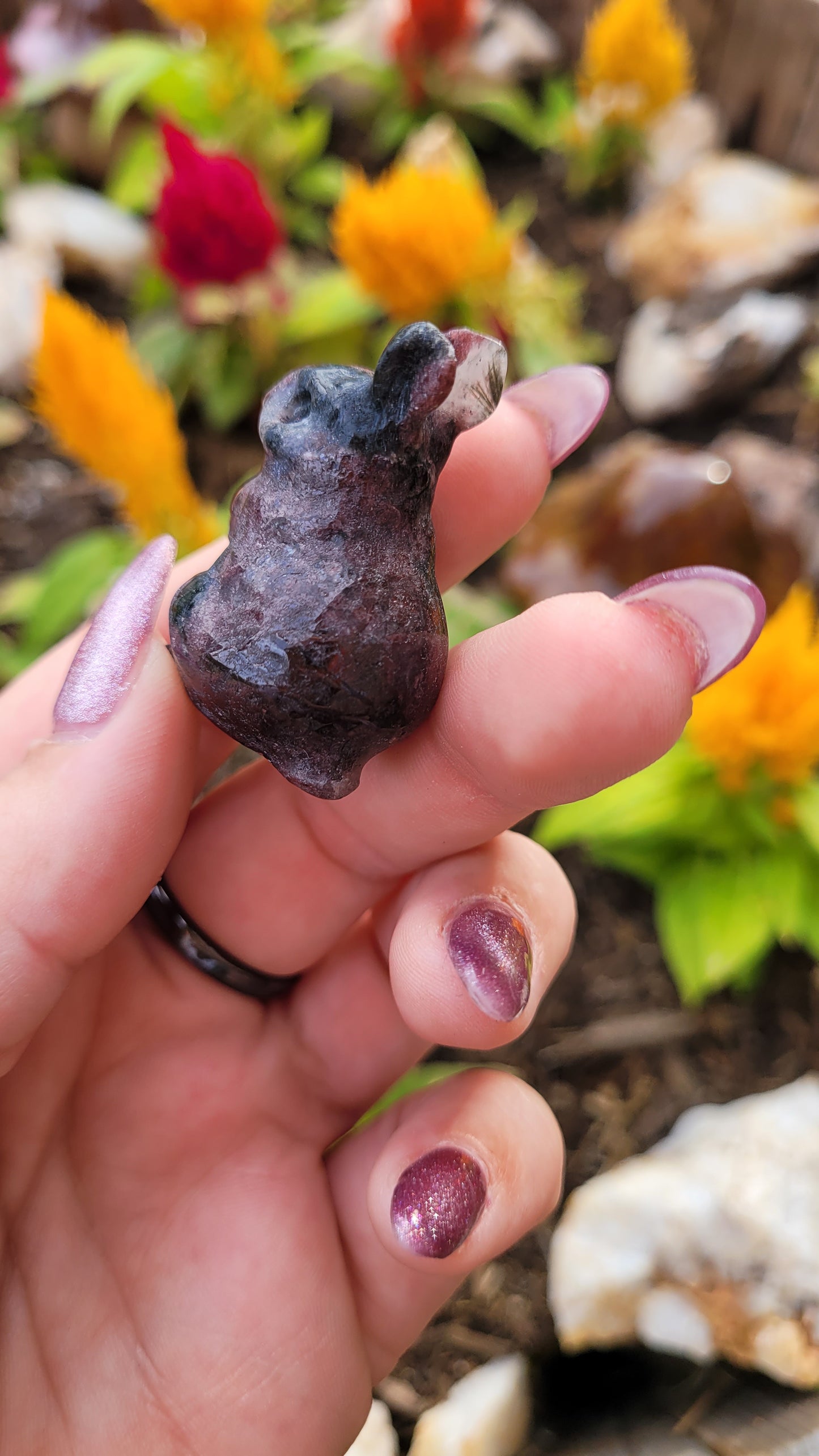 Standing Bunny Crystal Carving