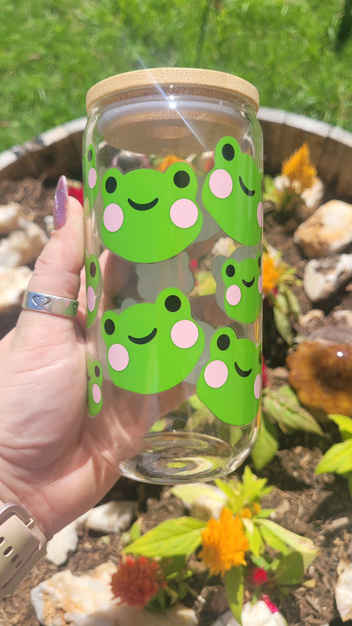 Froggy - 16 oz Glass Cup