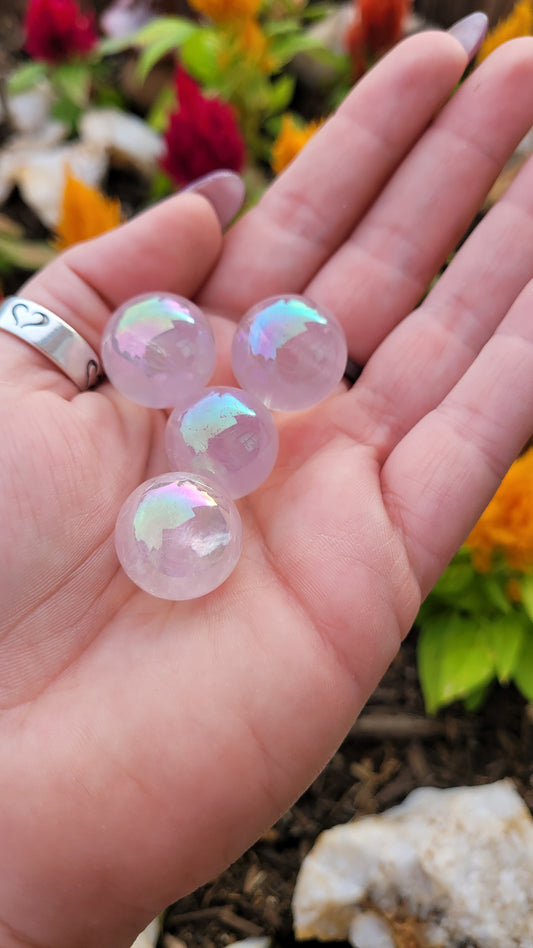 Mini Aura Quartz Spheres