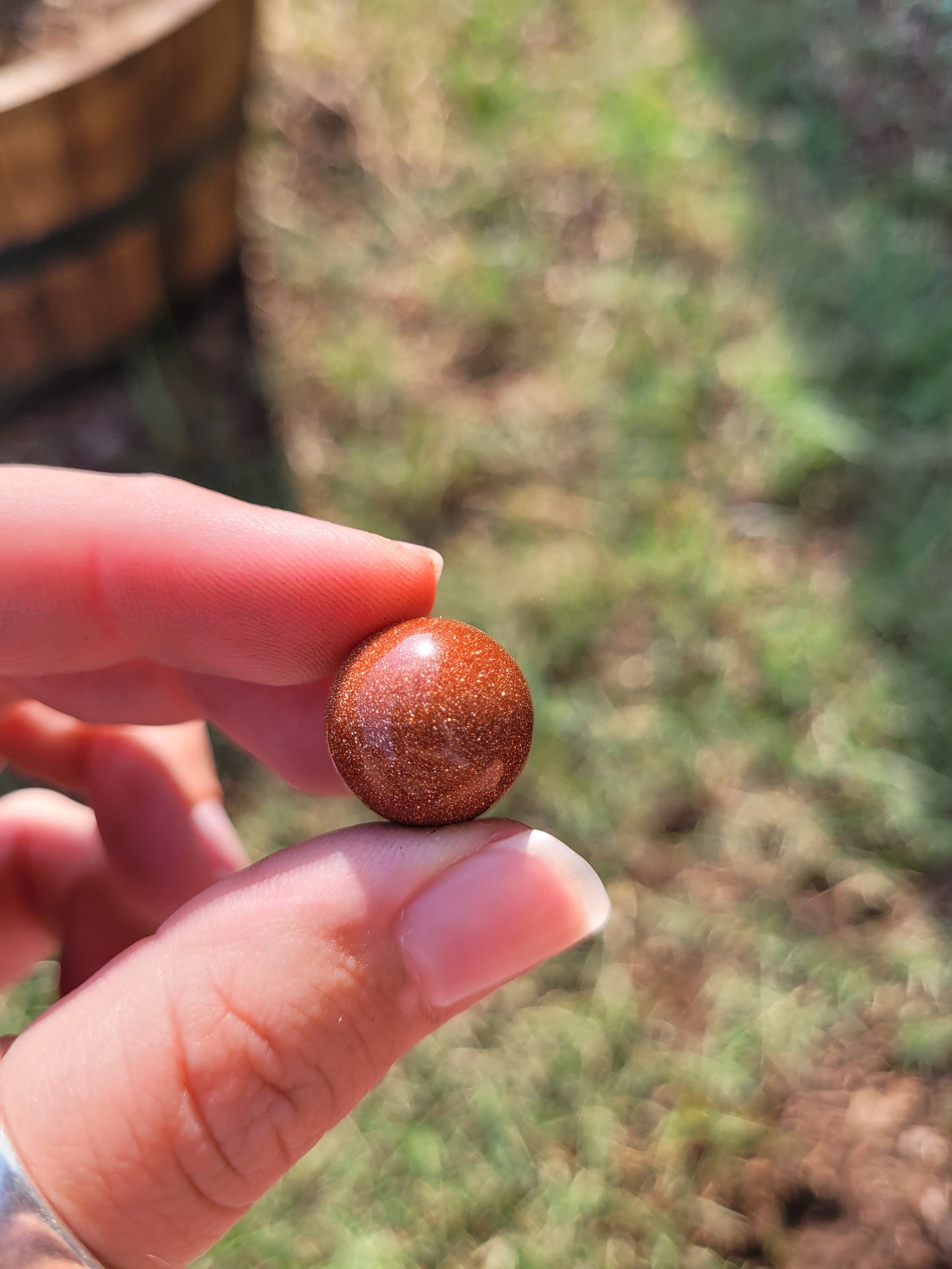 Mini Goldstone Sphere with Stand