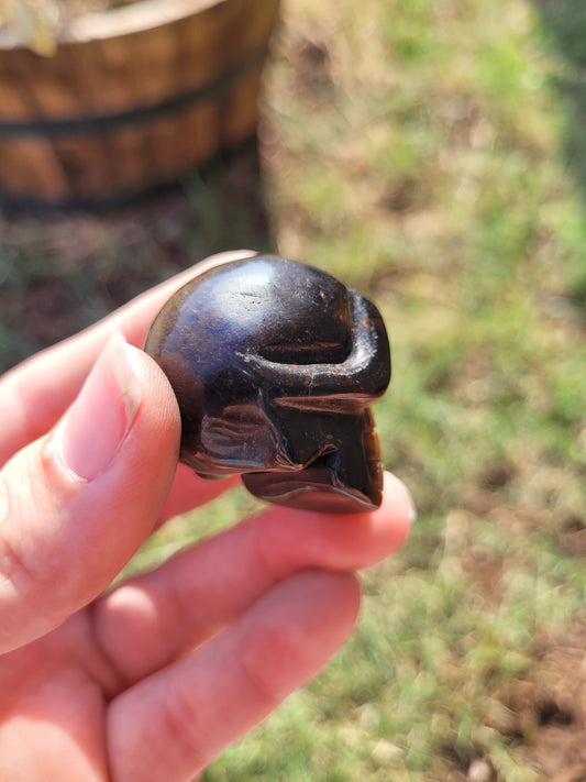 Tigers Eye (Medium) Skull Crystal  Carving