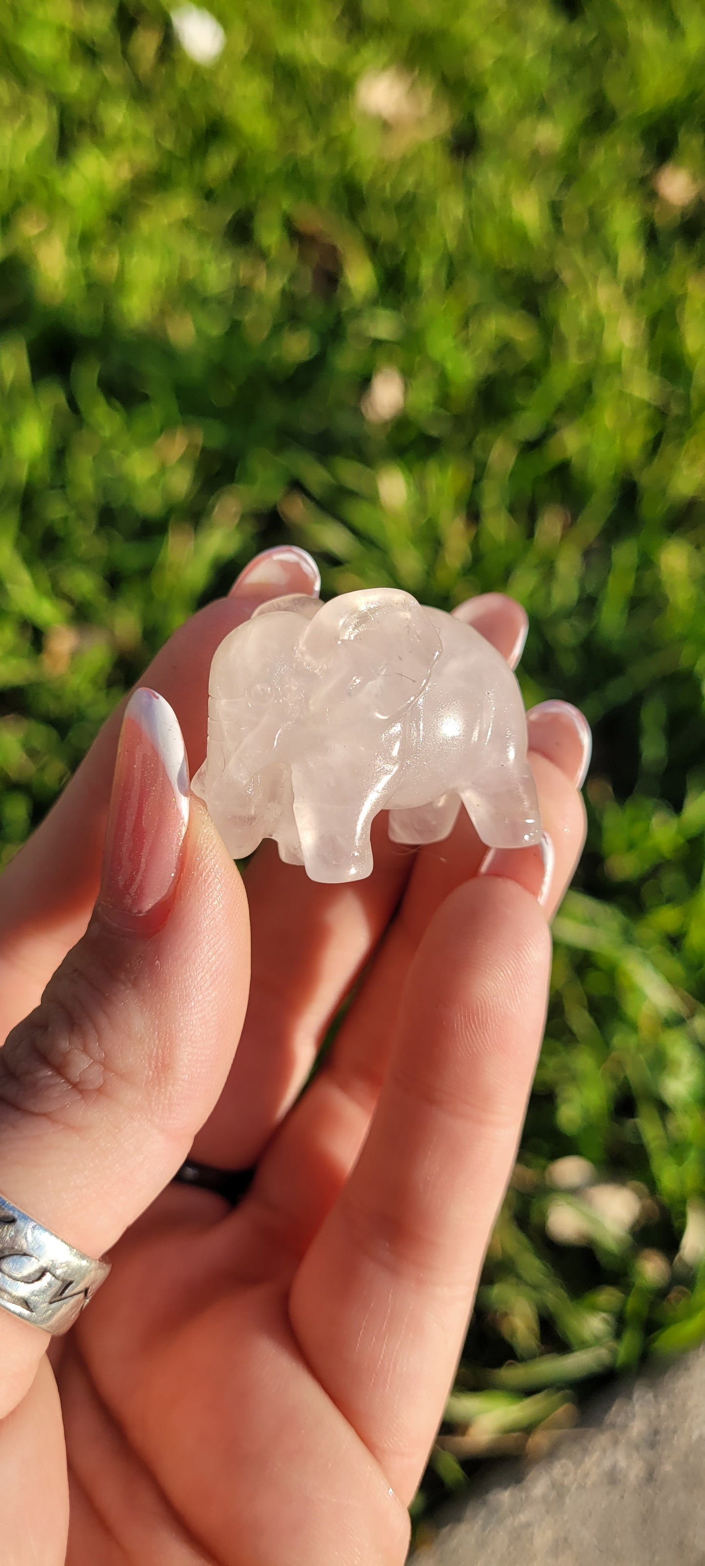Mini Elephant Crystals Carving