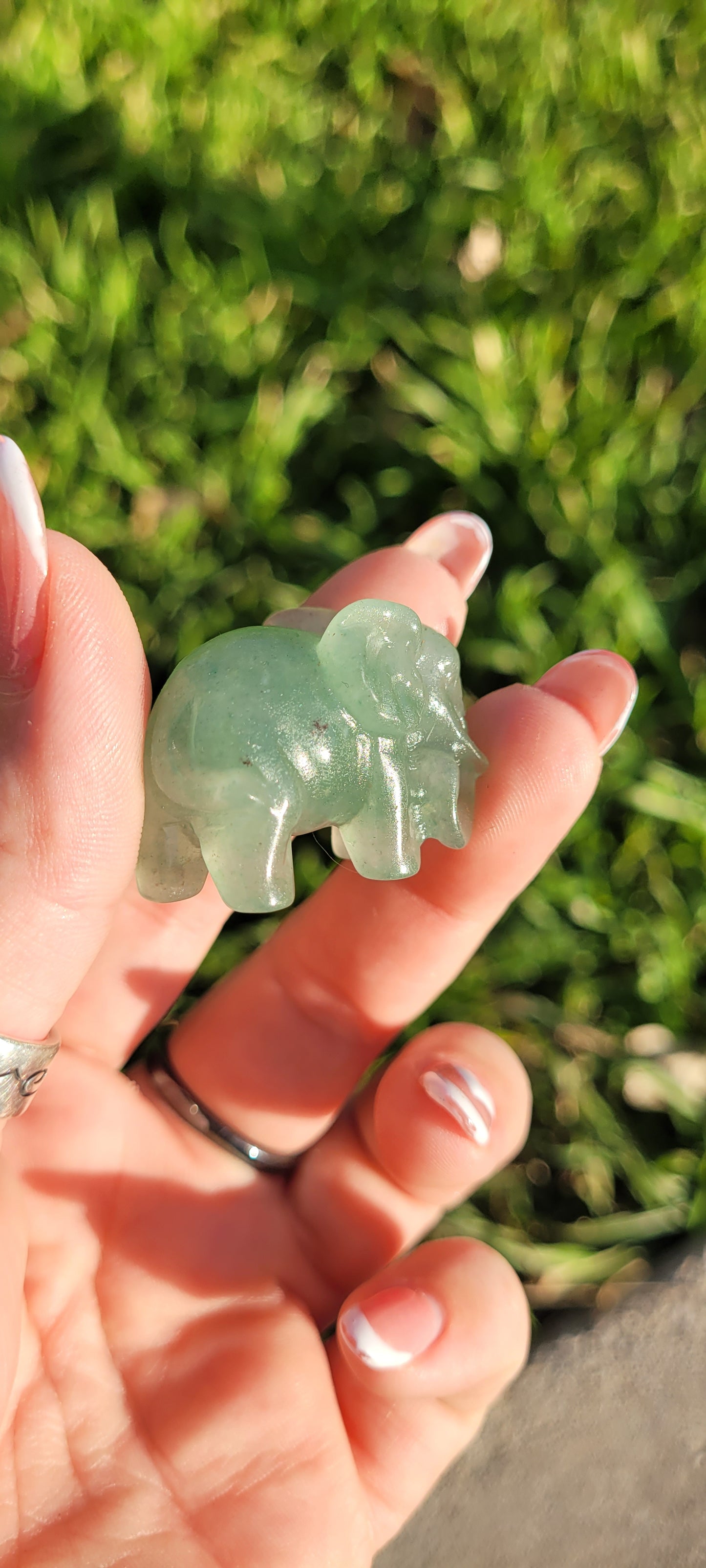 Mini Elephant Crystals Carving