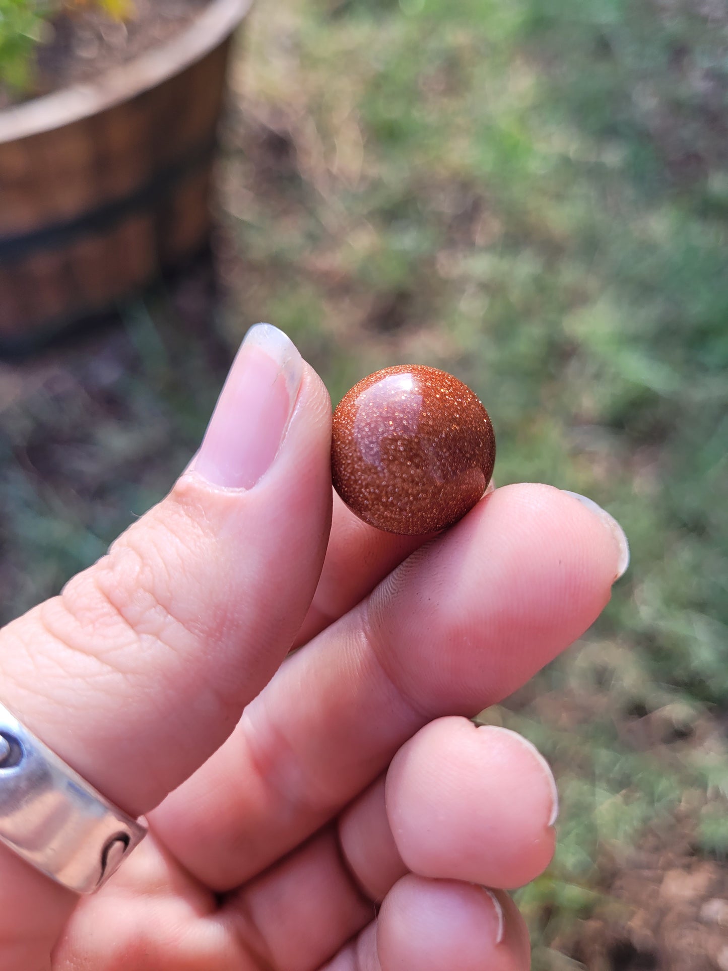 Mini Goldstone Sphere with Stand