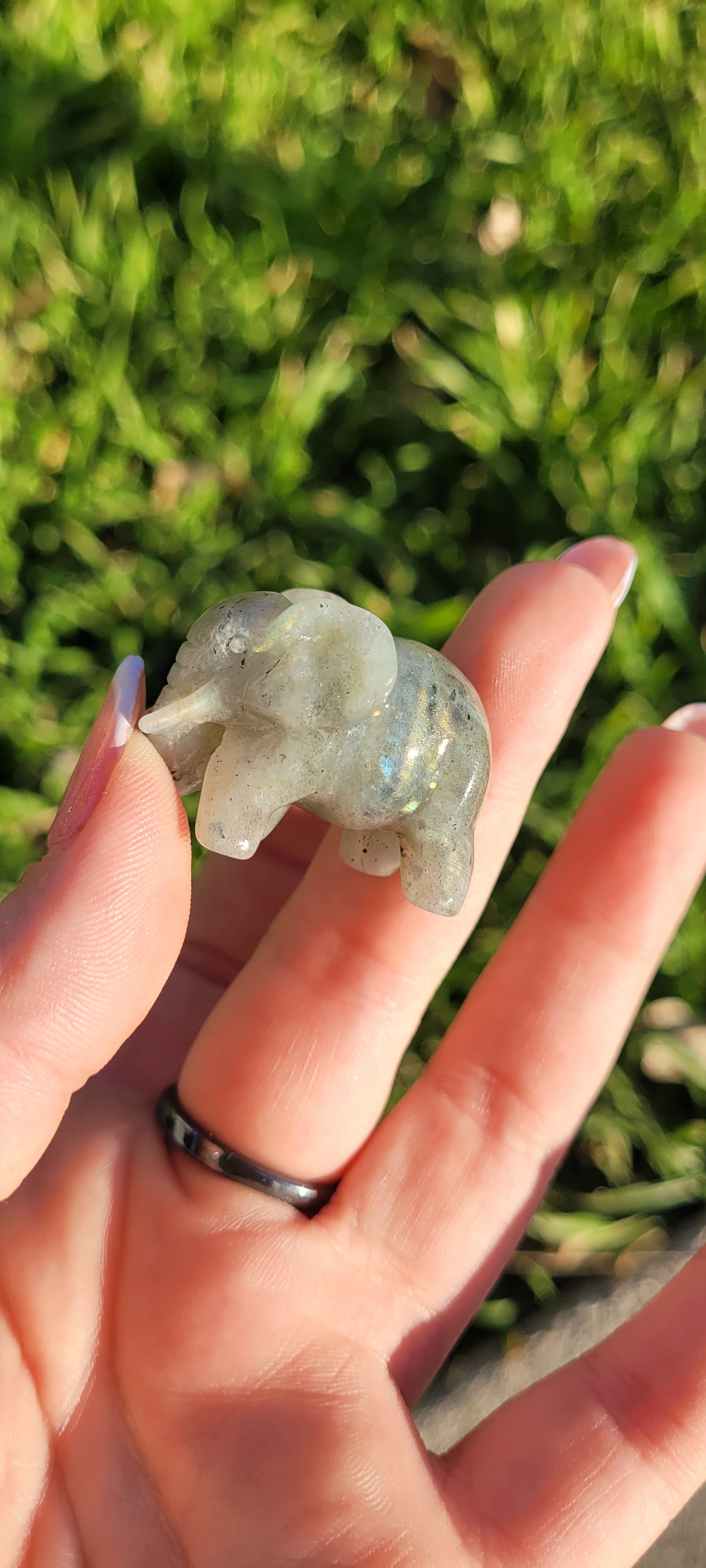 Mini Elephant Crystals Carving