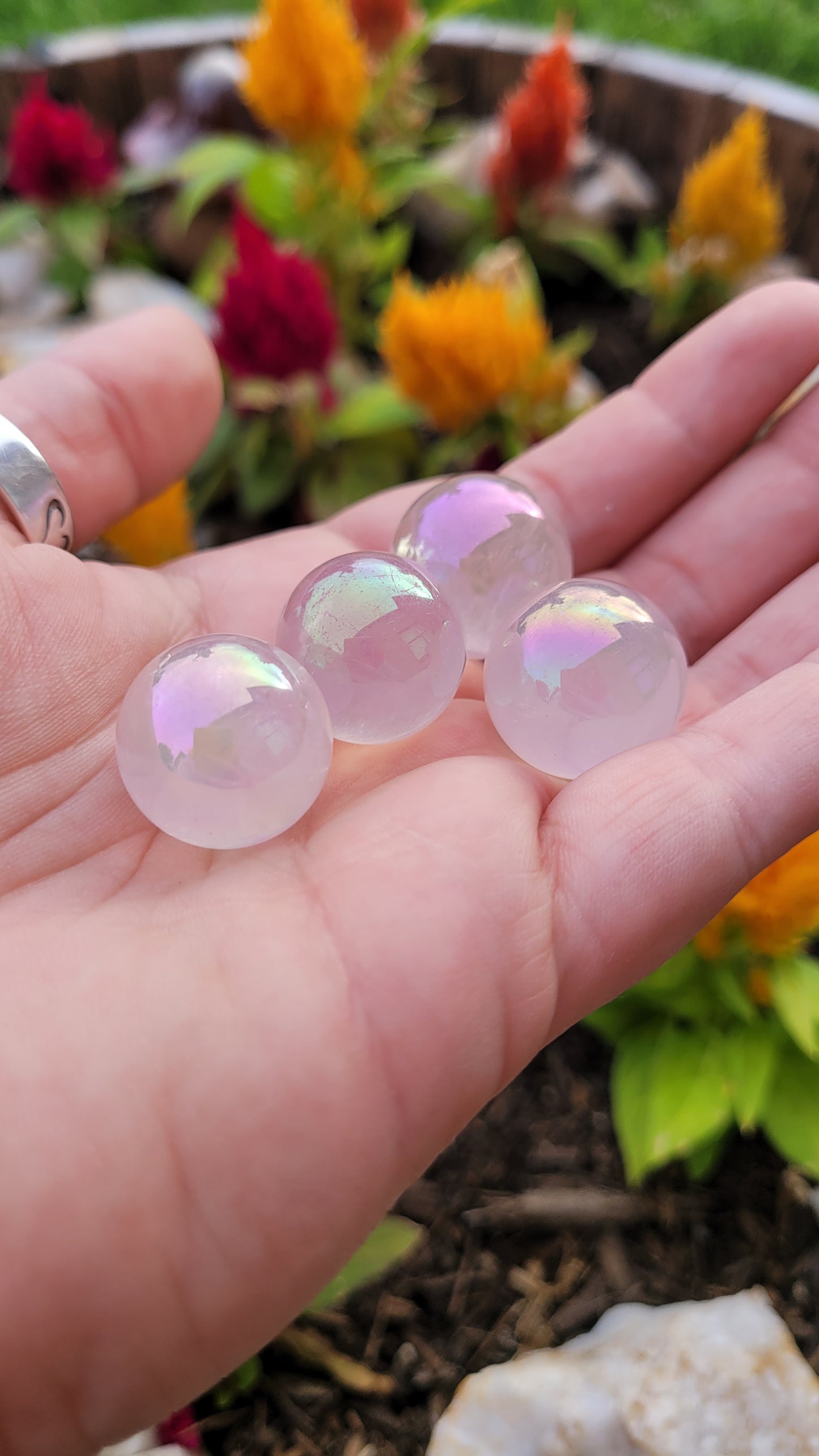 Mini Aura Quartz Spheres