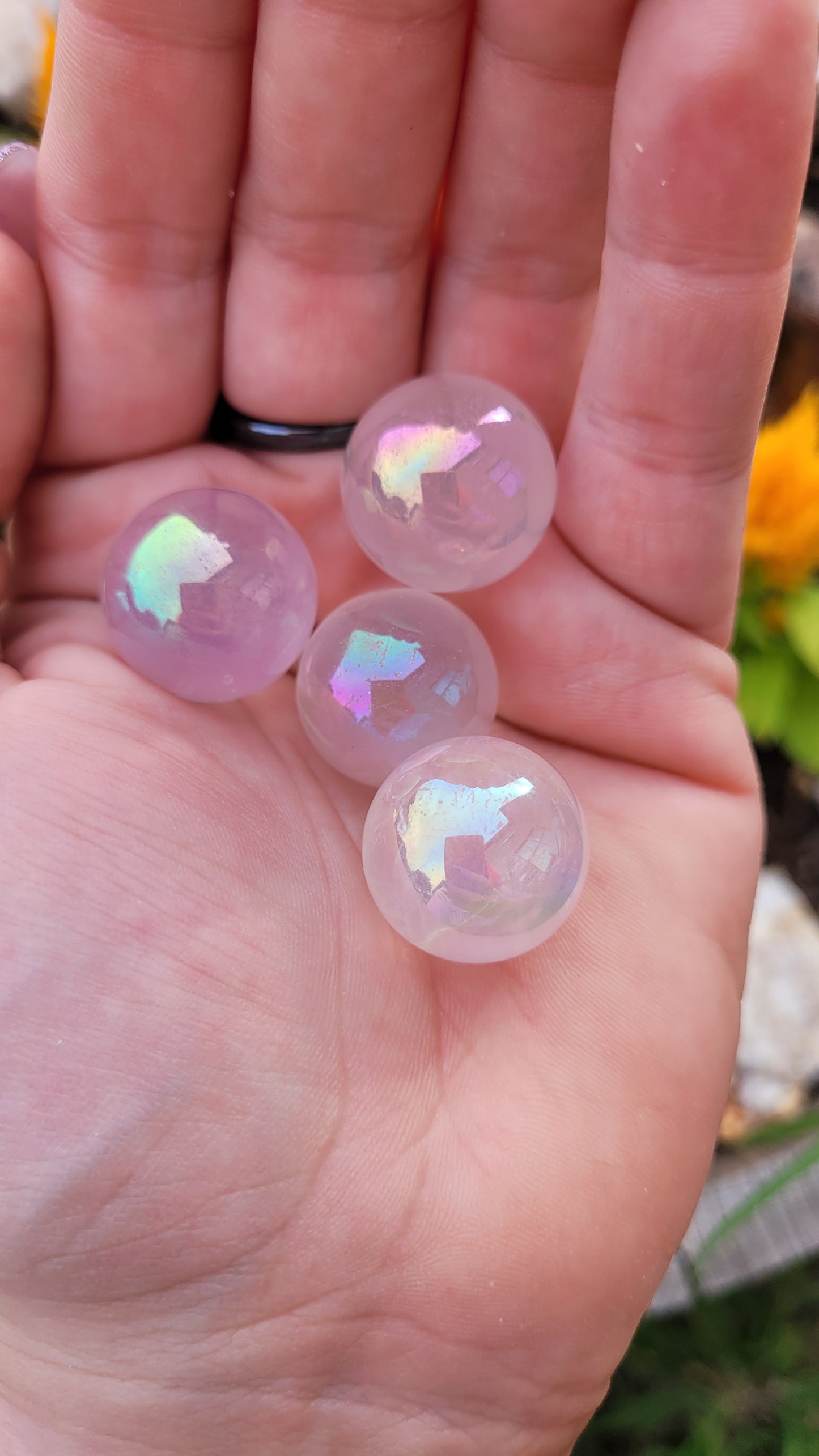 Mini Aura Quartz Spheres
