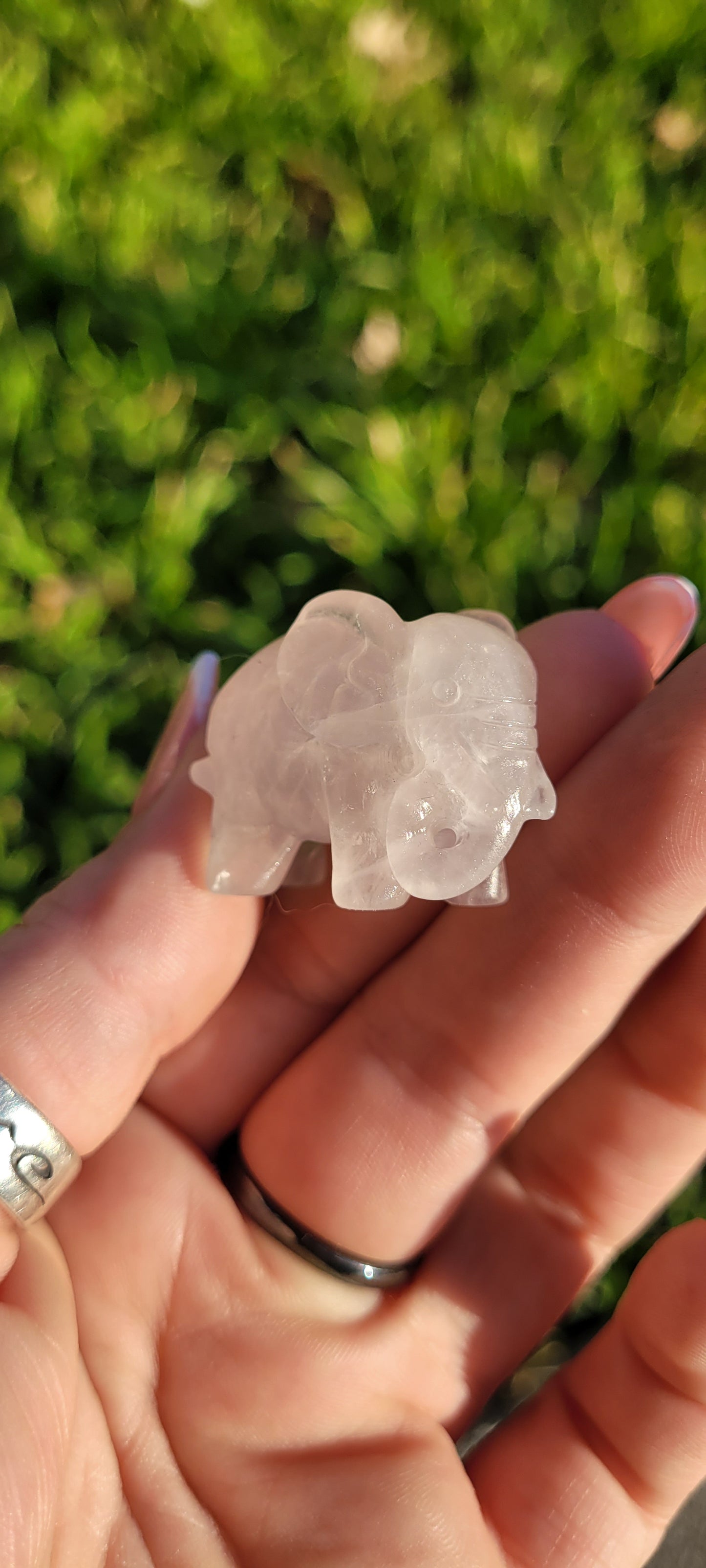 Mini Elephant Crystals Carving