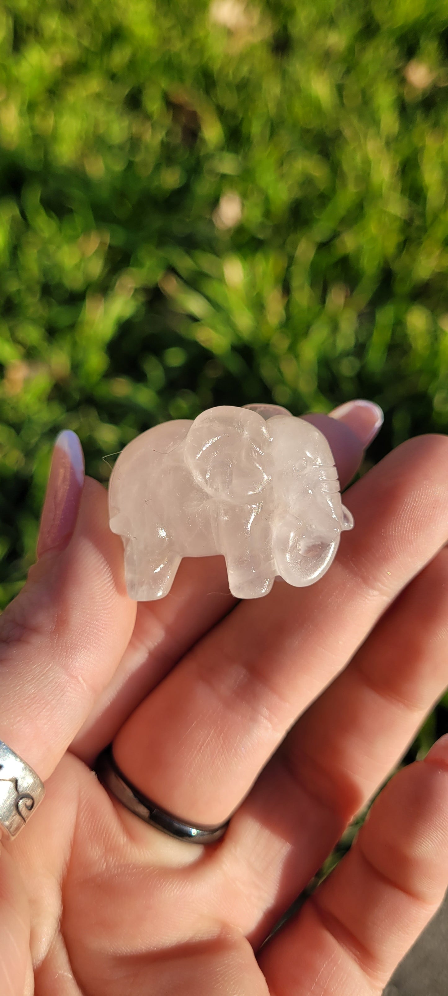 Mini Elephant Crystals Carving