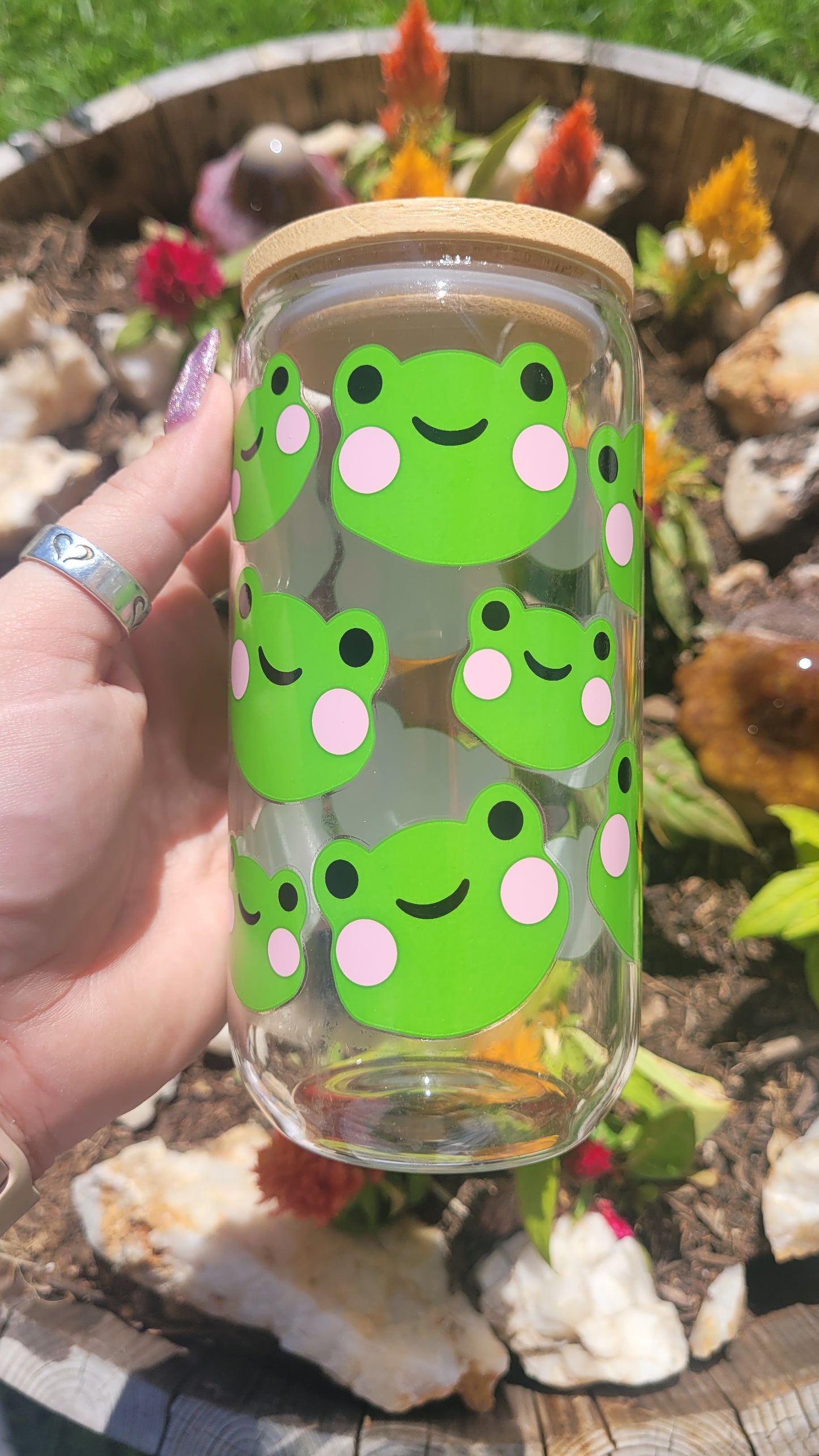 Froggy - 16 oz Glass Cup