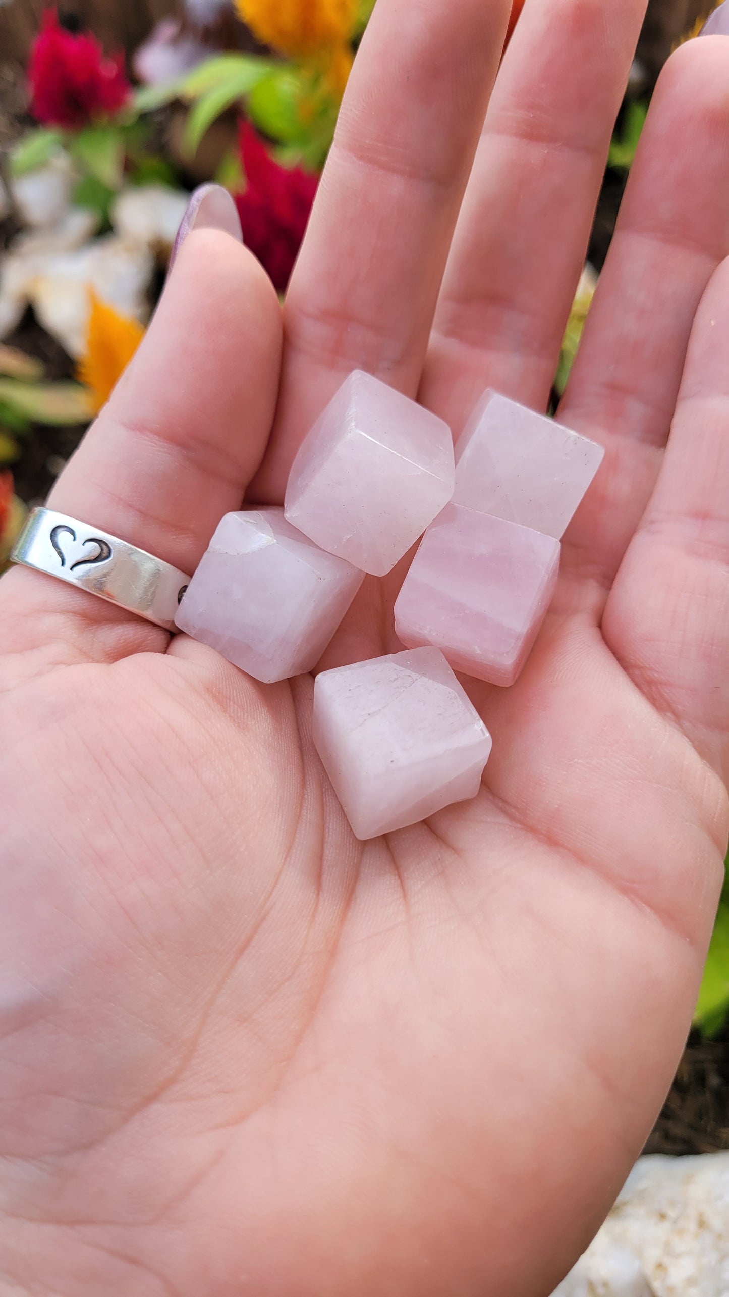 Mini Rose Quartz Cubes