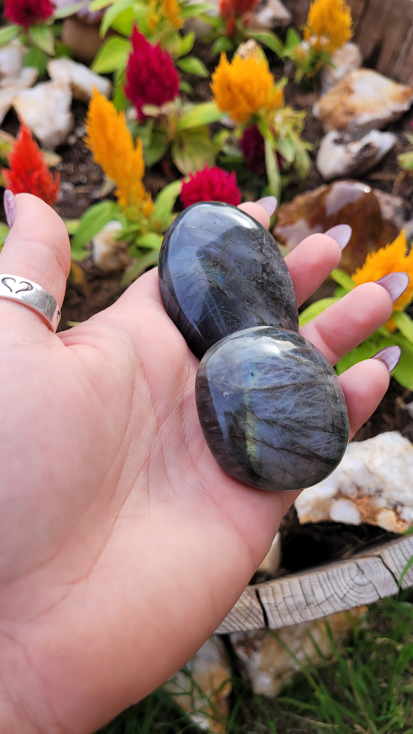 Small Labradorite Palm Stone