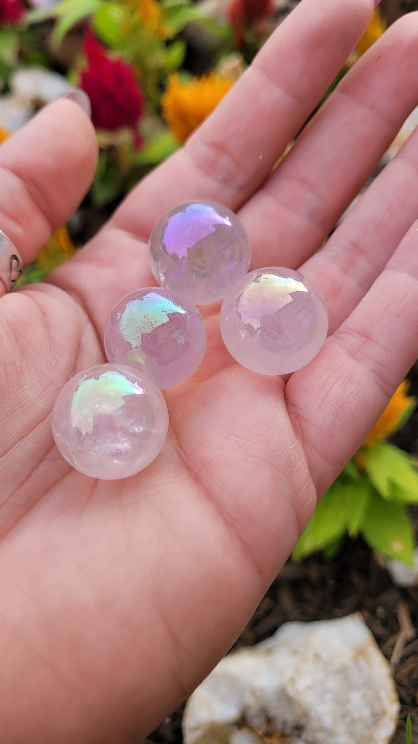 Mini Aura Quartz Spheres