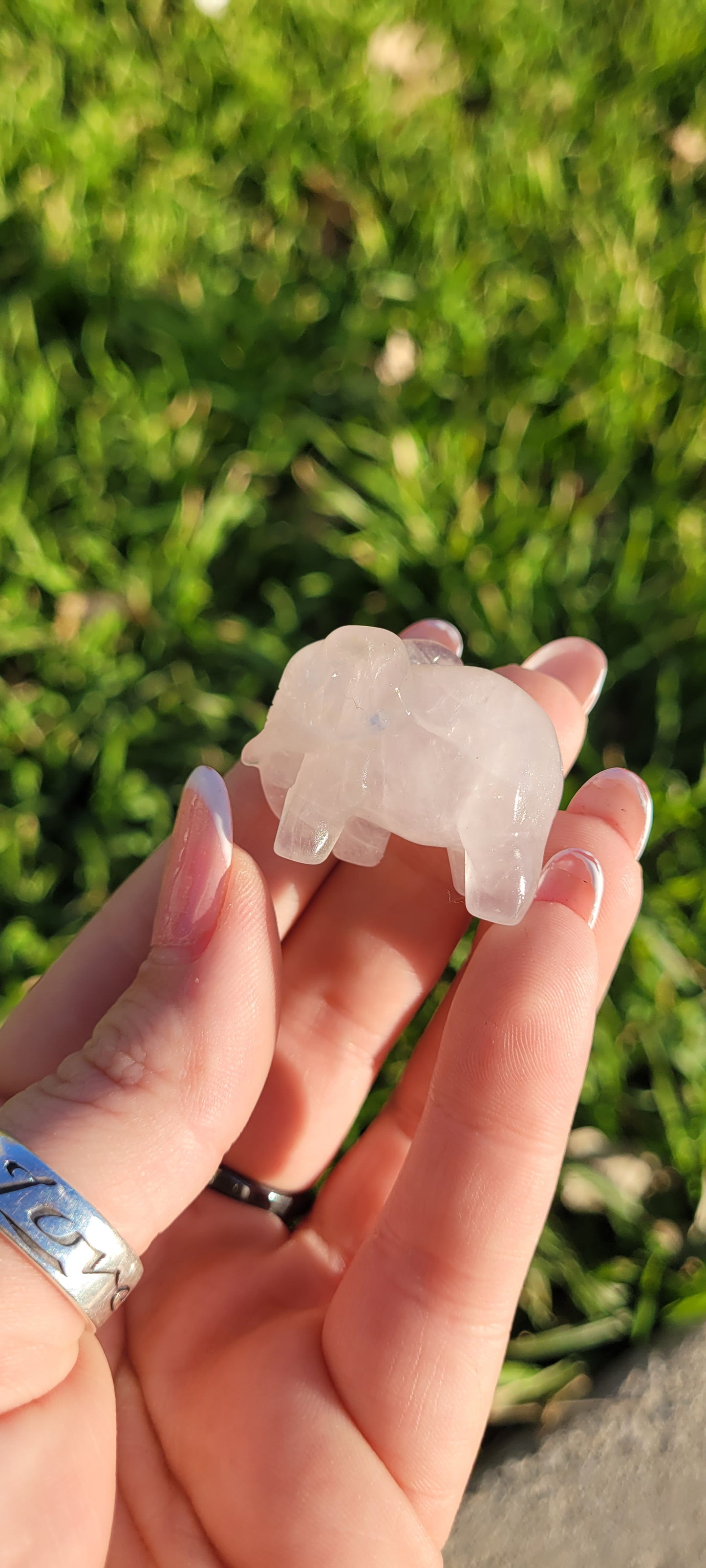 Mini Elephant Crystals Carving
