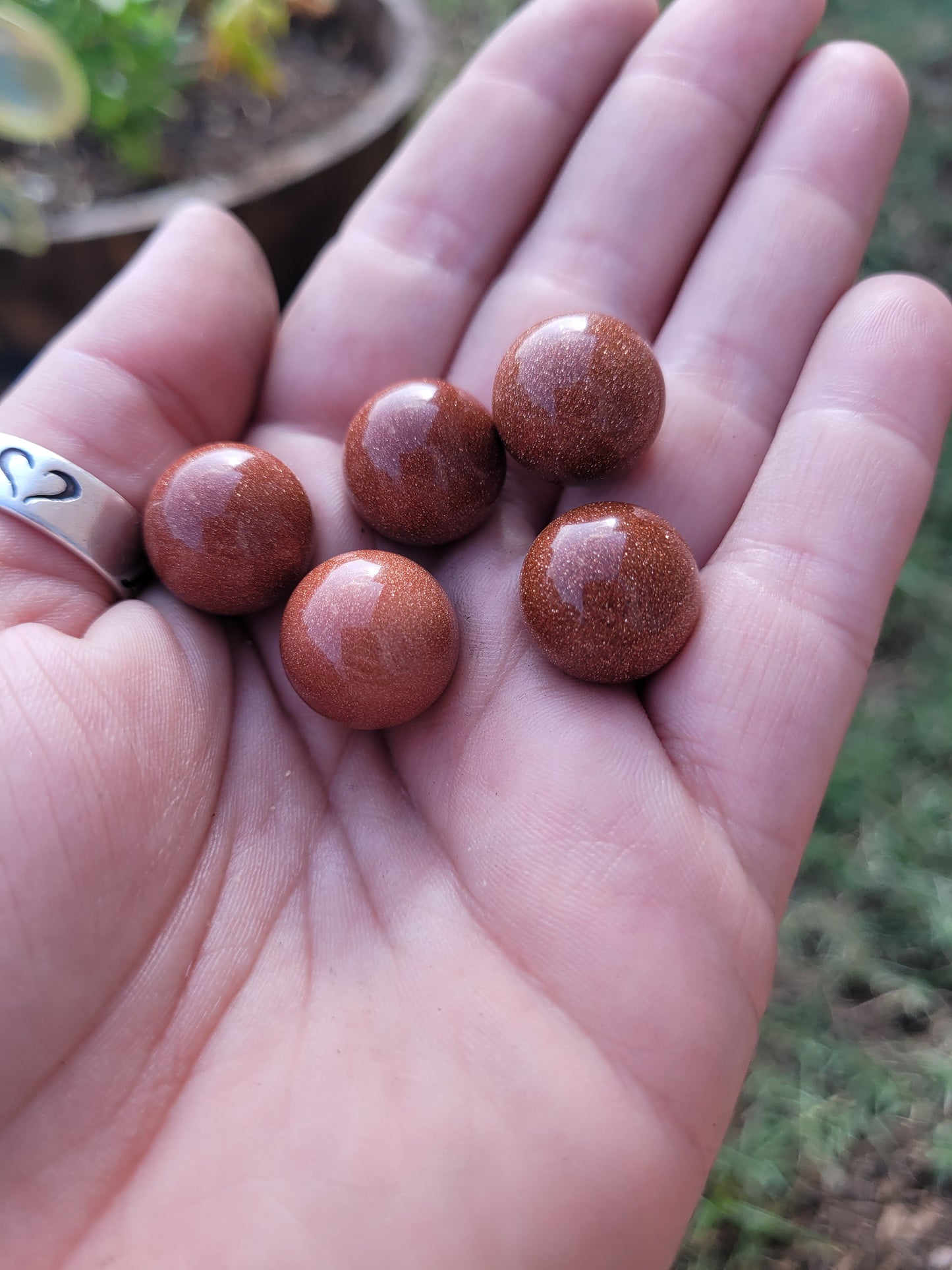 Mini Goldstone Sphere with Stand