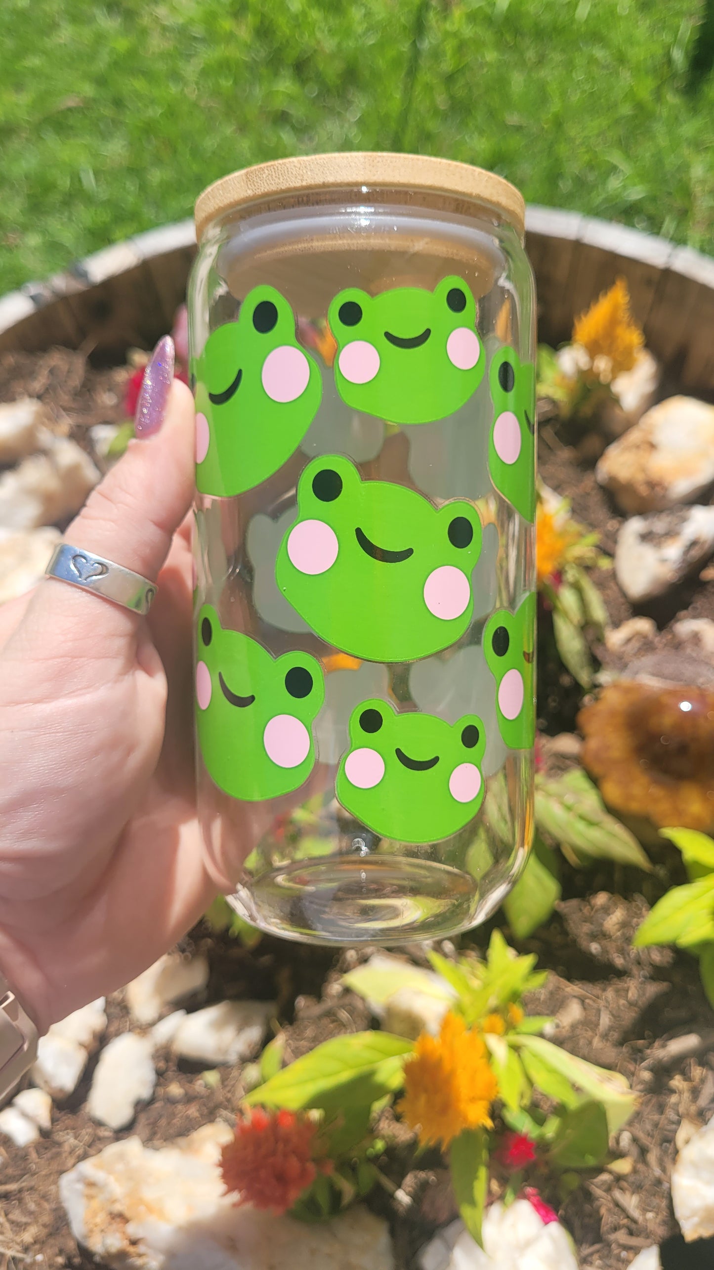 Froggy - 16 oz Glass Cup