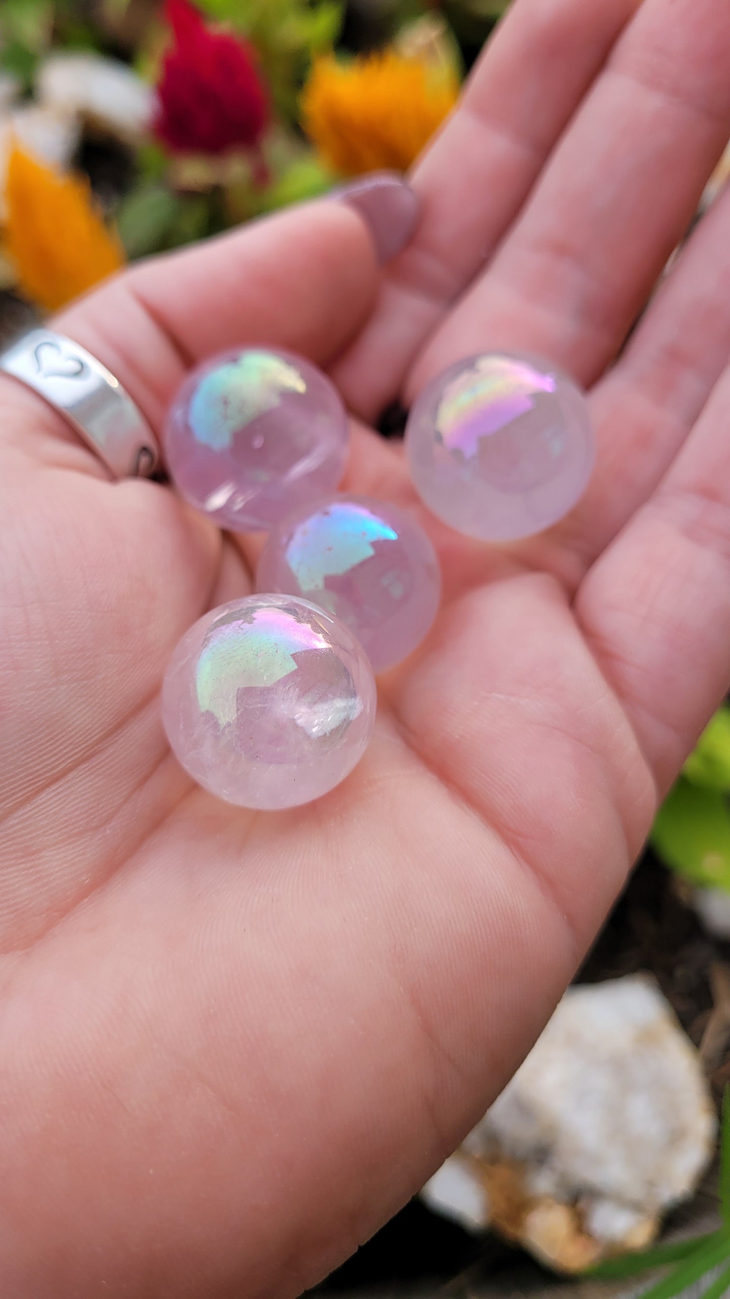 Mini Aura Quartz Spheres
