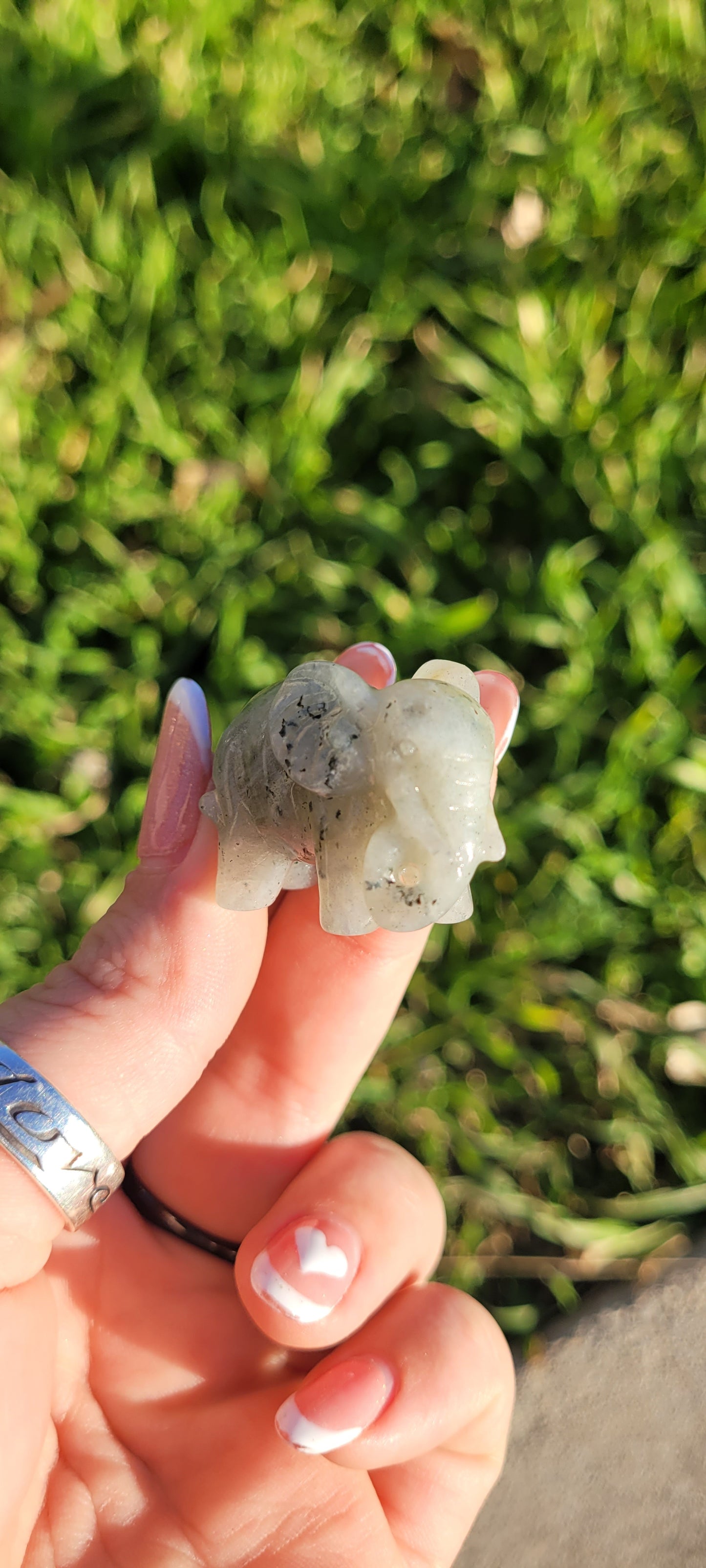 Mini Elephant Crystals Carving