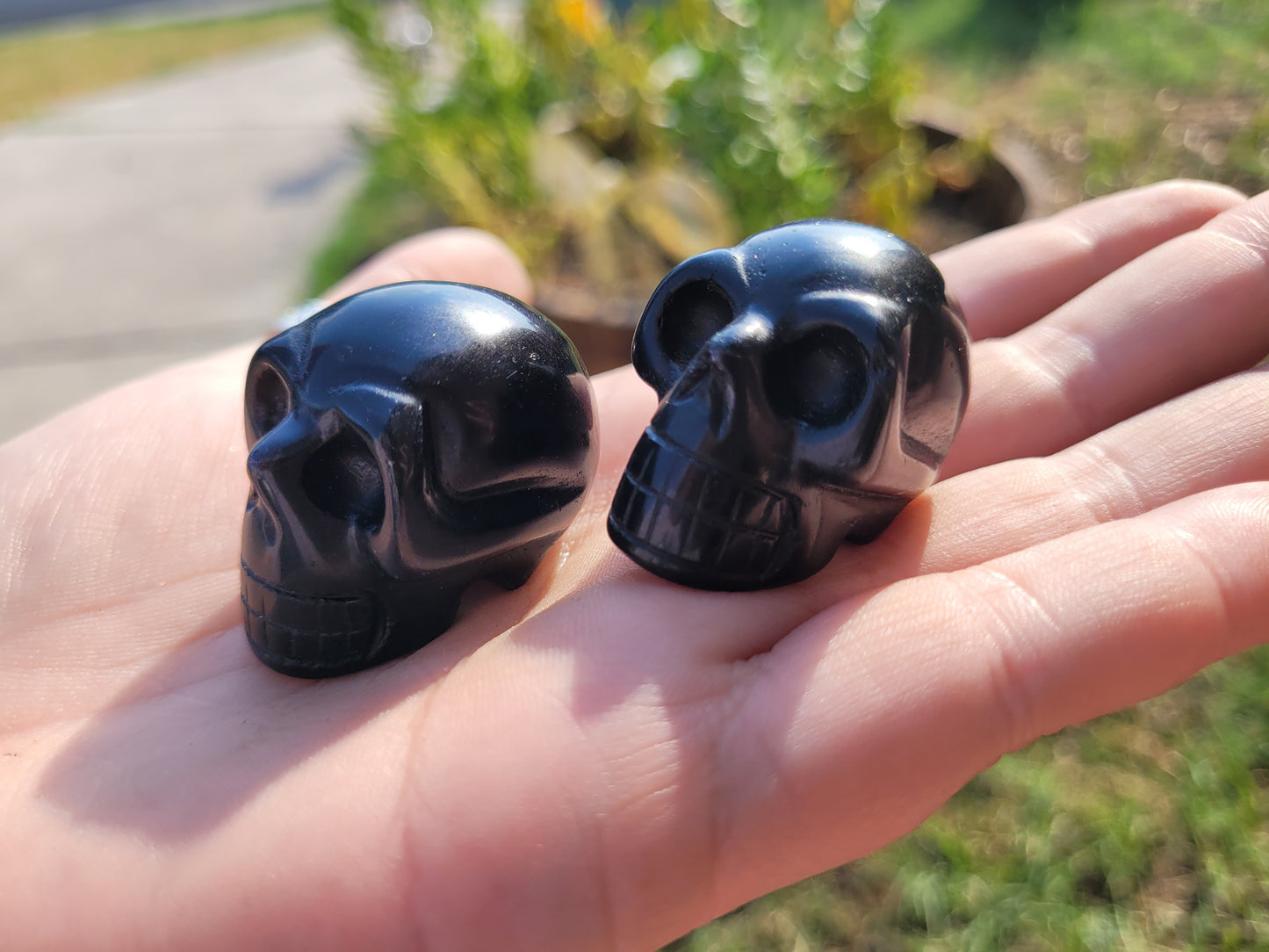 Obsidian Skull (Medium) Crystal Carving