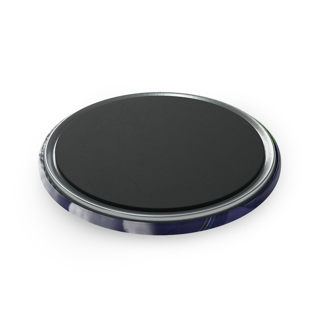 Round Button Magnet in the design City Whale