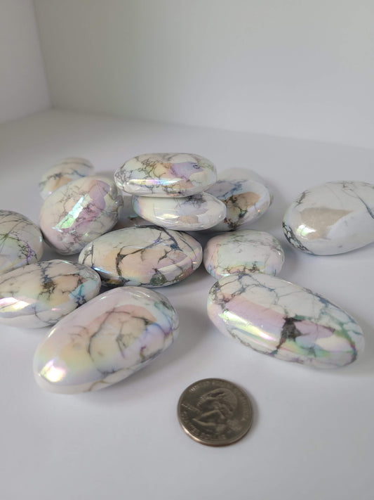 Aura Treated Howlite Palm Stones