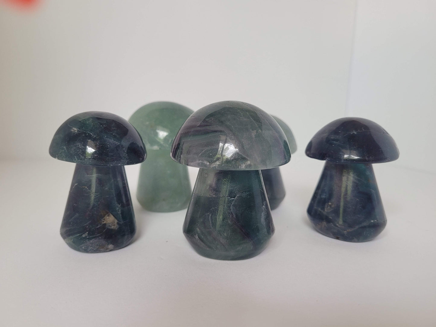 Large Rainbow Fluorite Mushrooms
