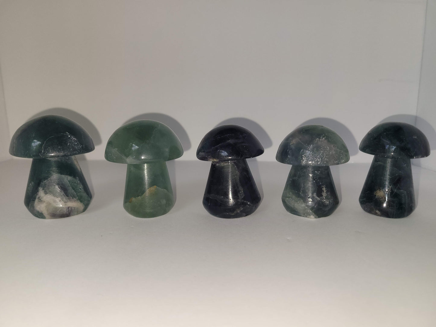 Large Rainbow Fluorite Mushrooms