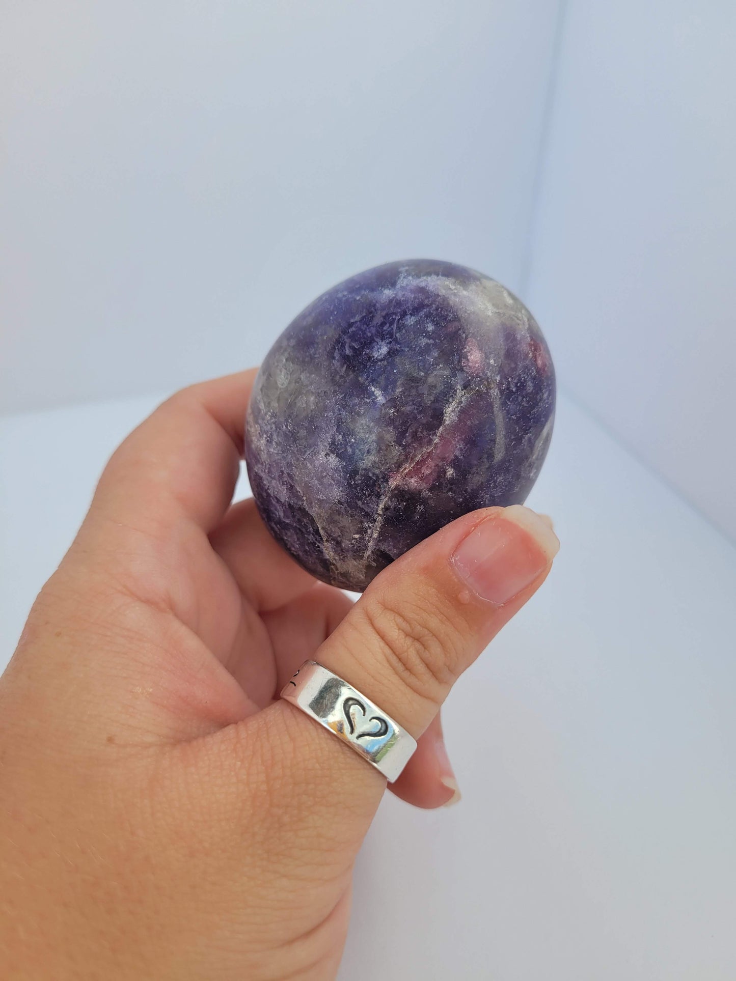 Lepidolite Palm Stone (Large)