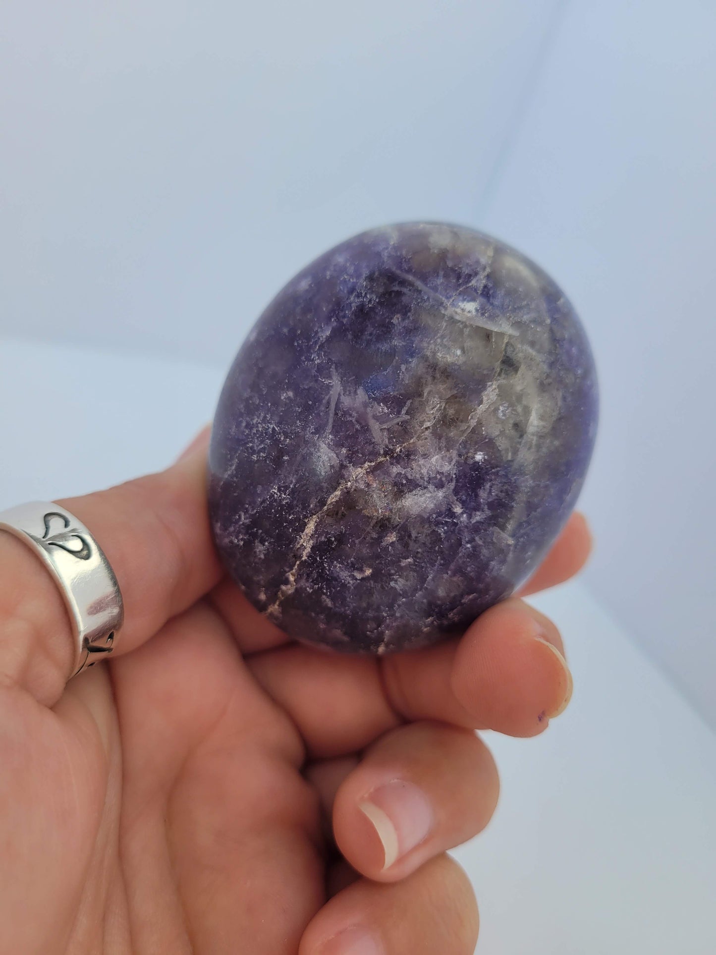 Lepidolite Palm Stone (Large)
