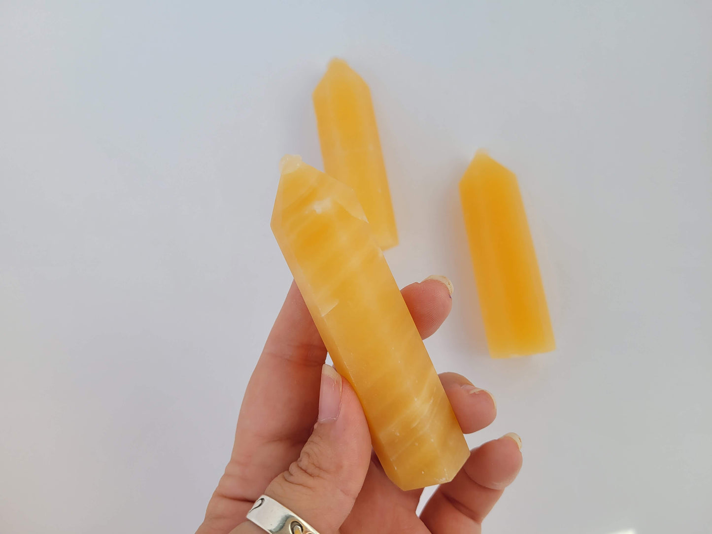 Small Orange Calcite Tower