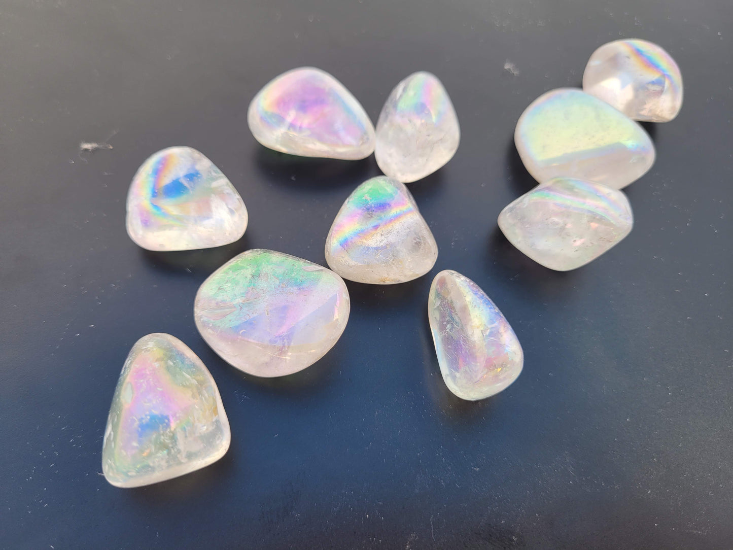 Angel Aura Clear Quartz Tumble