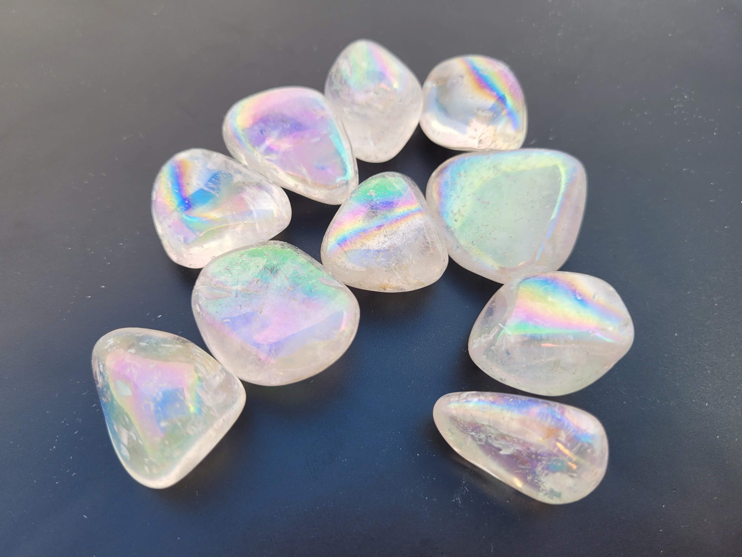 Angel Aura Clear Quartz Tumble