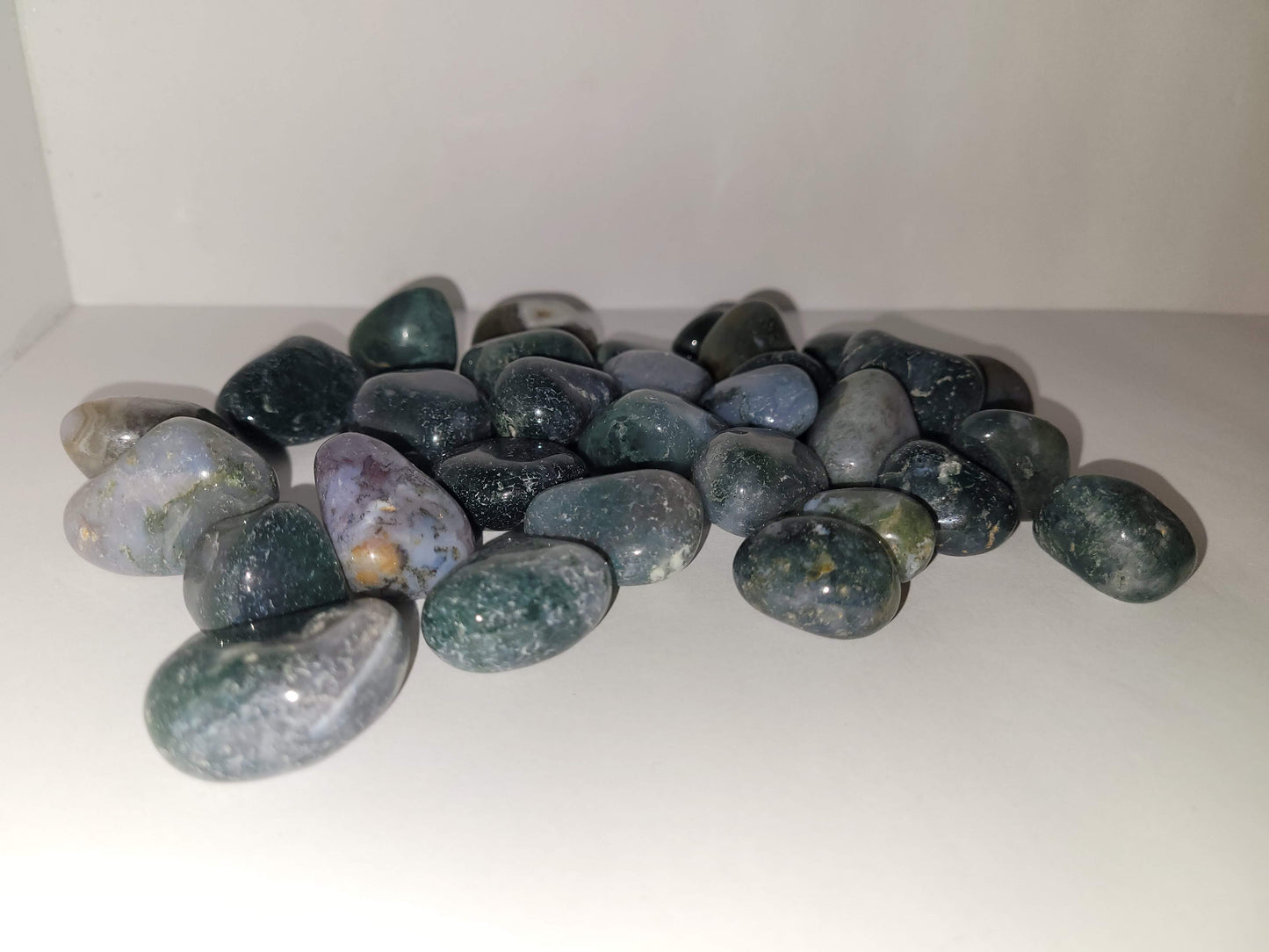 Moss Agate Tumble