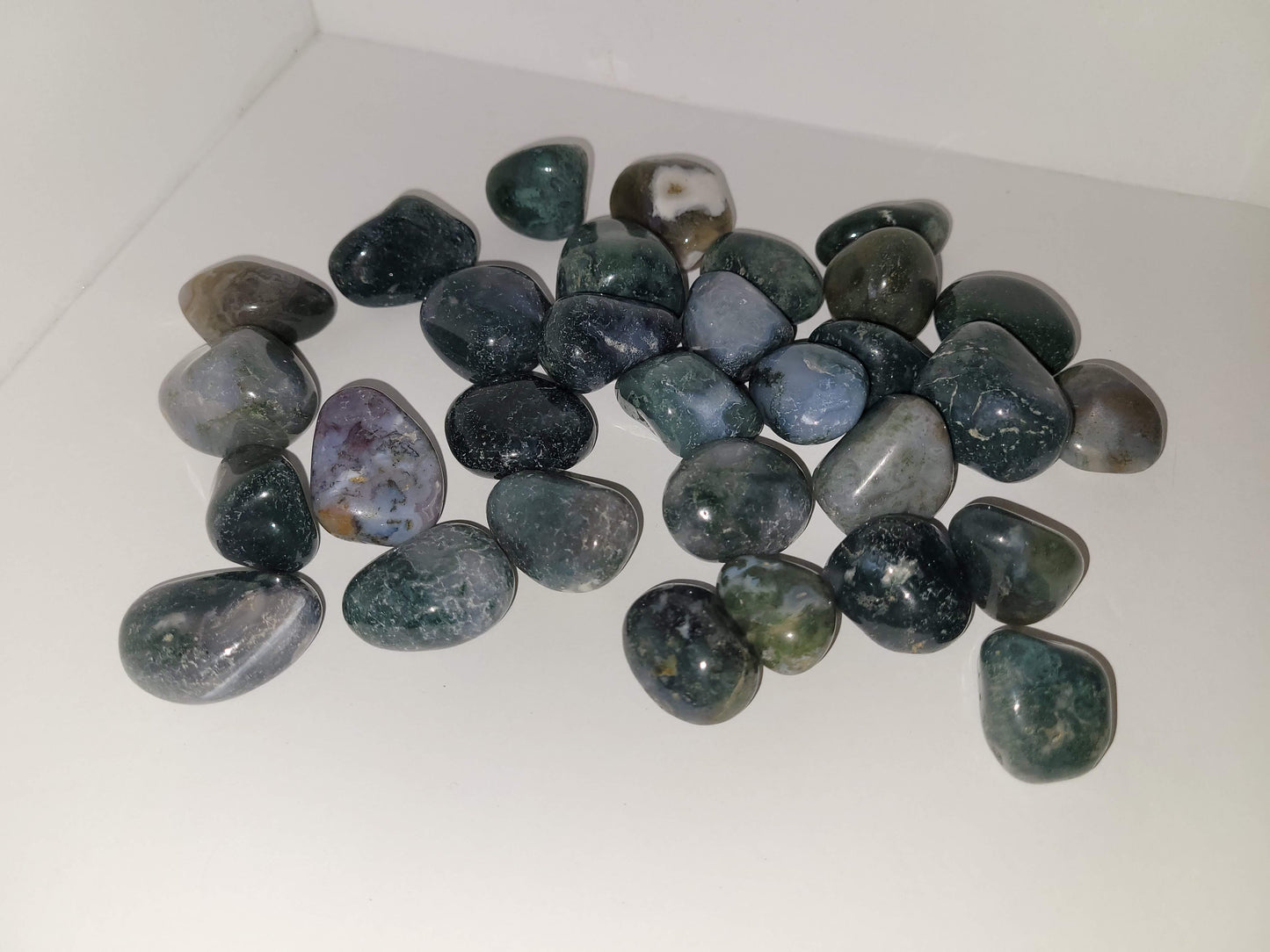 Moss Agate Tumble
