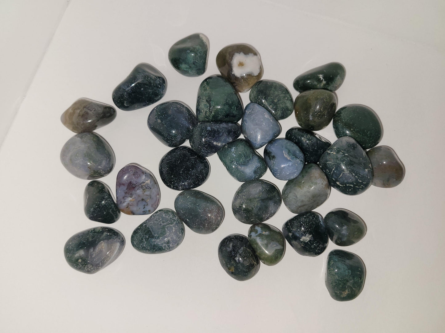 Moss Agate Tumble