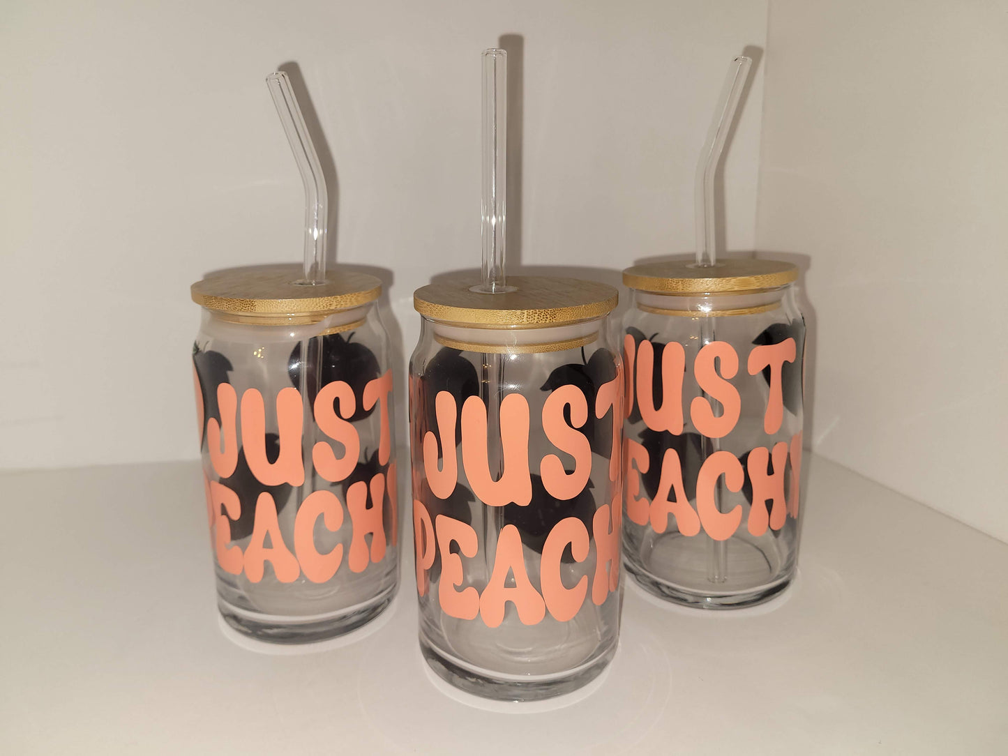 Just Peachy Glass Cup