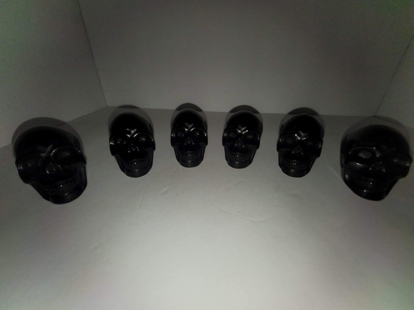 Black Obsidian Skull Carving