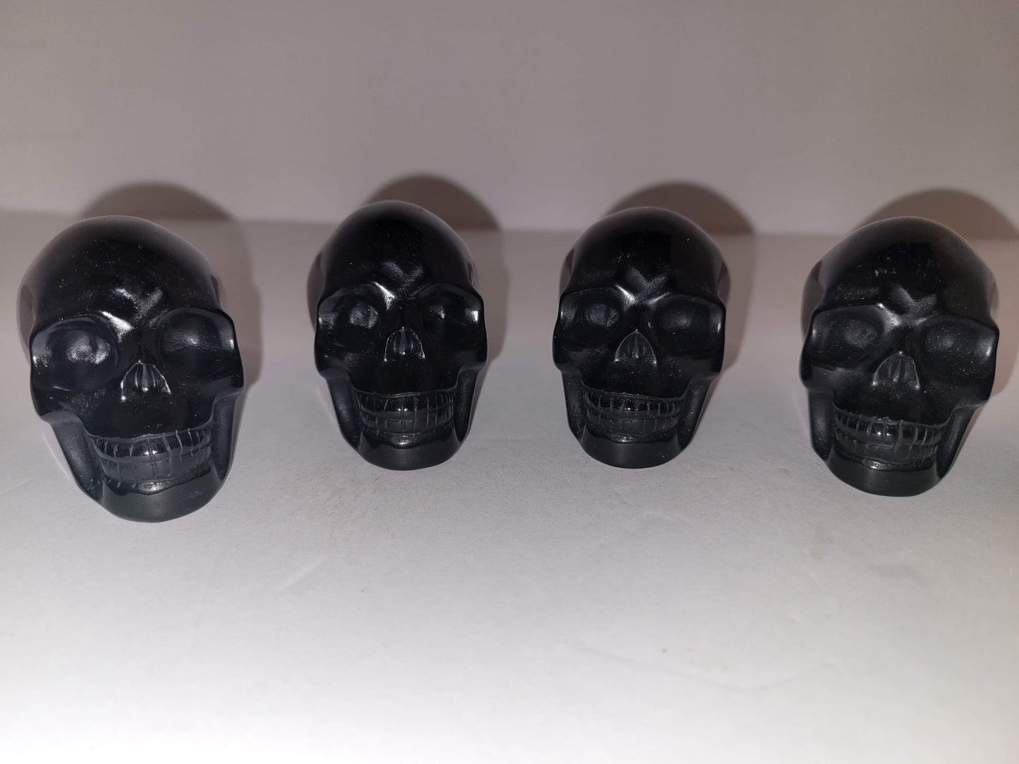 Black Obsidian Skull Carving